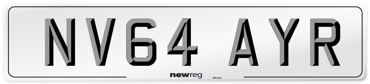 NV64 AYR Number Plate from New Reg